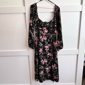 Forever 21 long floral dress with slit